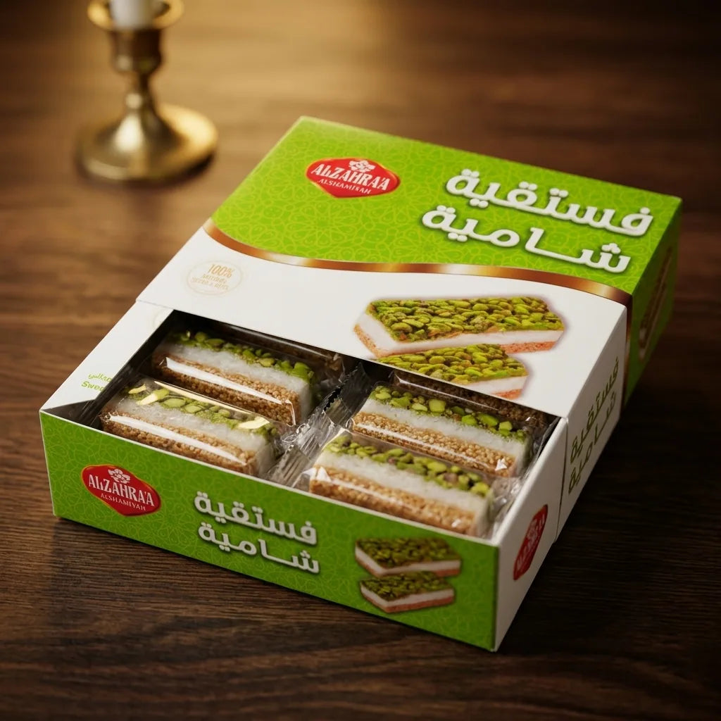 Alzahraa Alshamiyah Fistikiye Shamiye - Pistachio Nougat