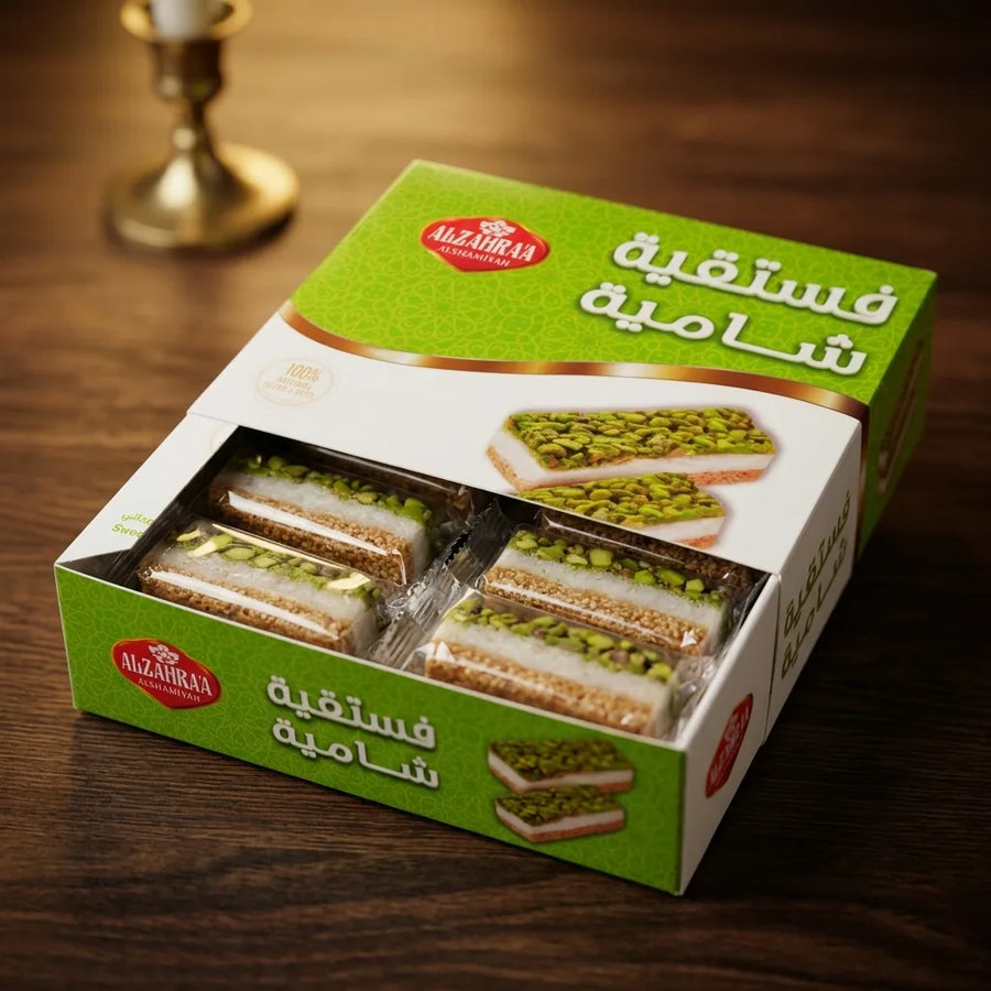 Alzahraa Alshamiyah Fistikiye Shamiye - Pistachio Nougat