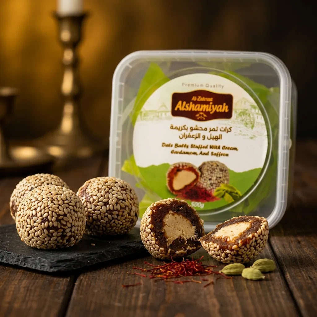 Alzahraa Alshamiyah Dattelbällchen Energy Balls Verpackung