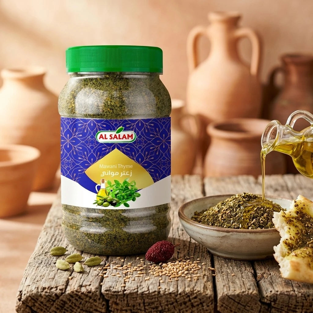 Al Salam Za'atar Thymian Gewürzmischung Packung Nahaufnahme