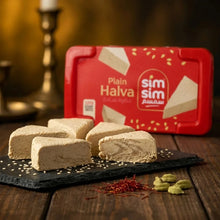 Sesam-Halva natur angerichtet