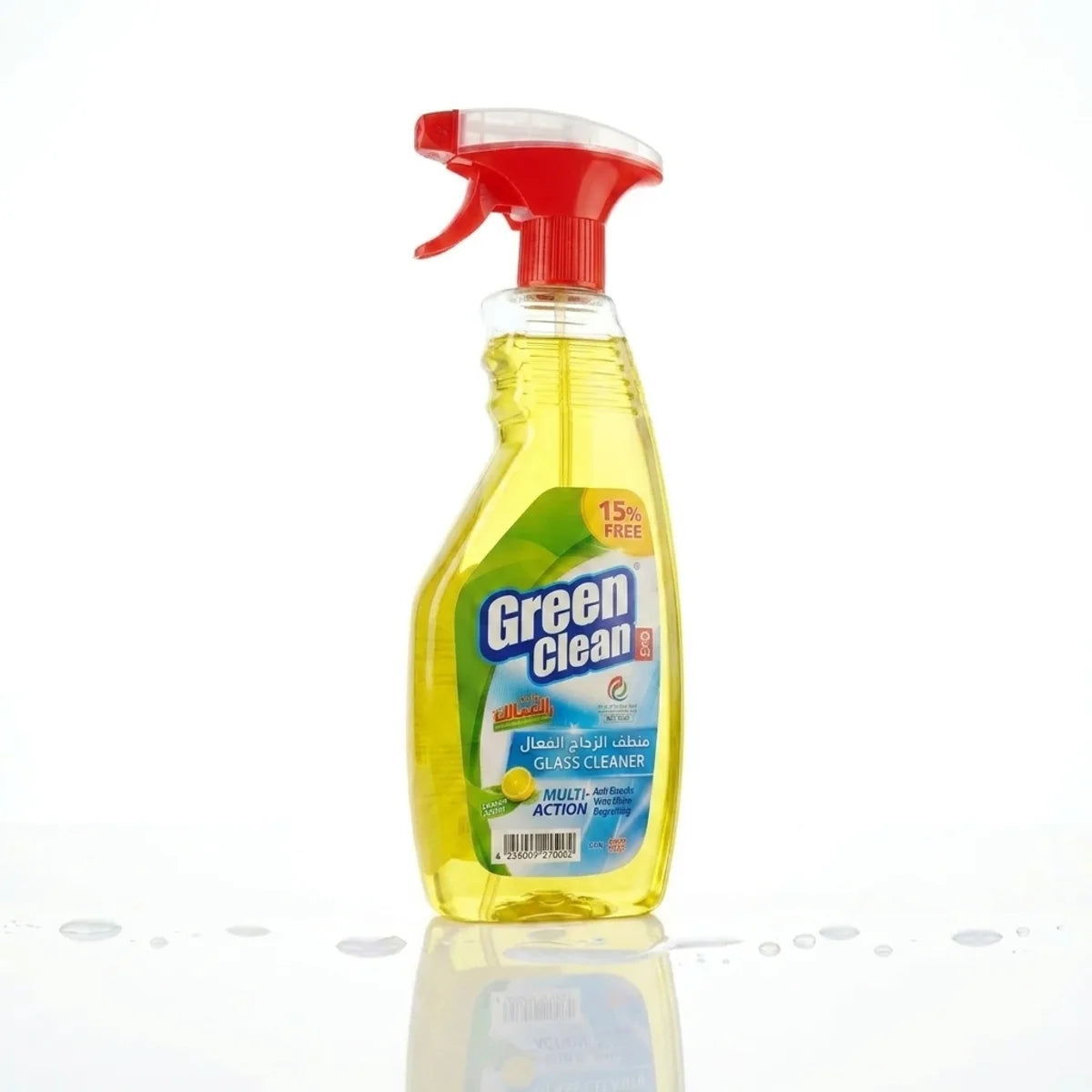 Green Clean Glasreiniger gelb seitlich